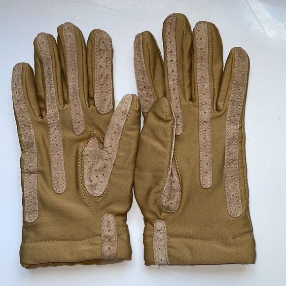 Vintage Aris Isotoner tan lined winter gloves - Size Medium - Picture 2 of 8